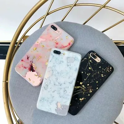 $6.95 • Buy Marble Bling Tough Gel Soft IPhone 11 Pro Max XR 6 8 7 Plus Case Cover For Apple
