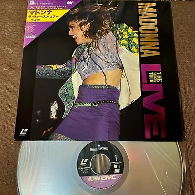 MADONNA The Virgin Tour Live JAPAN Laser Disc LD 07JL-38105 W/ TRIANGLE OBI +PS • $59.99