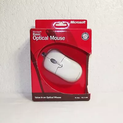 New Microsoft Basic Optical Scroll Wheel PS/2 USB Wired Mouse X09-13932 Vintage • $27.91