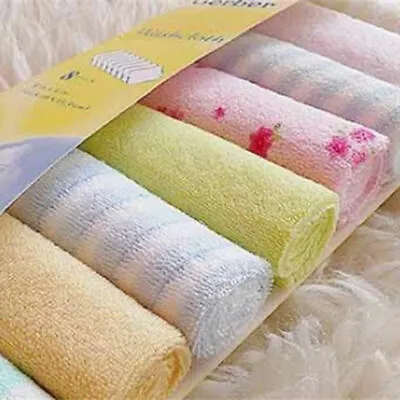 8pcs Newborn Face Washers Hand Towel Cotton Feeding Wipe Wash Cloth • $7.69