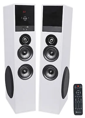 Tower Speaker Home Theater System+8  Sub For Vizio D-Series Television TV-White • $269.95