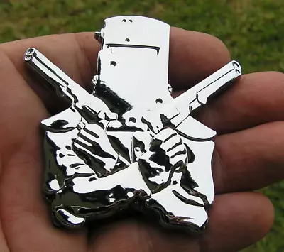 NED KELLY CAR BADGE Chrome Metal CAR EMBLEM *New & UNIQUE* Guns Top Quality Ford • $53.99