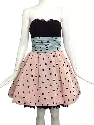 CHANEL-AS IS 1988 Polka Dot Party Dress Size-4 • $998