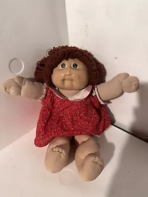 Cabbage Patch Doll Brown Hair & Eyes Girl Dimple 1983 Outfit Head Mold #2 • $30