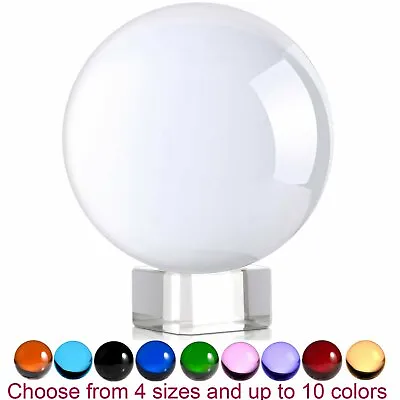 Meditation K9 Crystal Ball With Square Crystal Stand And Gift Box • $16.35