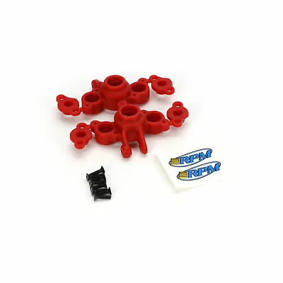 RPM TRAXXAS 1/16 SLASH SUMMIT RALLY E-REVO Mini RED AXLE CARRIERS Vxl Xl 73169 • $13.89