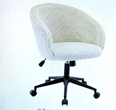 Office Desk Chair Home Faux Fur Swivel Fluffy Makeup Vanity Chair Adjustable*NIB • $86.99