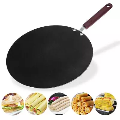 32cm Nonstick Frying Indian Tava Dosa Chapati Pan Flat Skillet Griddle Pan • $29.99