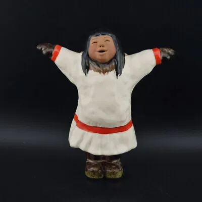 C.Alan Johnson 1983 Alaska Inuit Eskimo Girl Rebecca Sculpture Figurine • $26.99