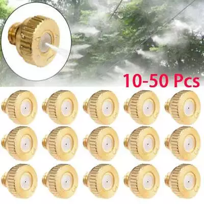 10-50Pcs Brass Misting Nozzle For Garden Sprinkler Mister Outdoor Cooling System • $10