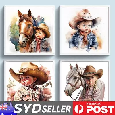 5D DIY Full Round Drill Diamond Painting Western Cowboy Doll Kit Home Decoration • $10.79