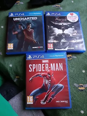 Spider-Man (Sony PlayStation 4 2018) Uncharted - The Lost Legacy Batman • £20