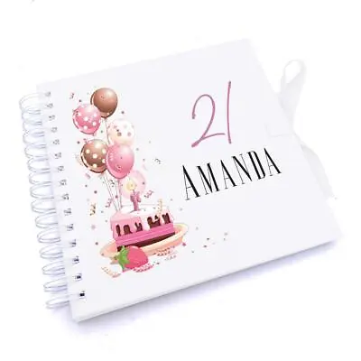 Personalised 21st Birthday Gifts For Her Scrapbook Photo Album UV-581 • £15.49