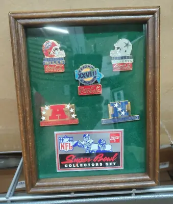 Vintage 1993 Coca Cola NFL Super Bowl Collecters Pin Set 5 Pins Bill Vs Cowboys • $67.99