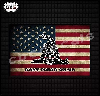 $3.99 • Buy Don't Tread On Me Stickers | American Flag Decals | Patriotic Car & Truck Decals