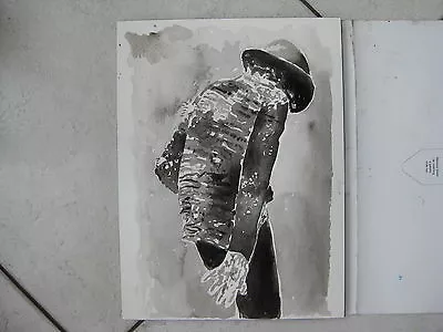 Michael Jackson W His White Glove/Orig. W/C / 11  X14 / MATTED/ Mimi DavisArtst • $20