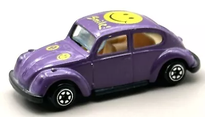 Vintage Volkswagen Beetle Bug By Yatming No 1009.  Purple With Smiley Face VW. • $15.95