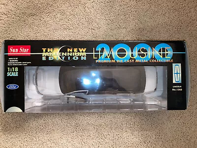 Sun Star 2000 LIMOUSINE Lincoln 1:18 Scale Diecast The New Millenium Ed NEW • $25