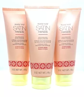 Mary Kay Satin Hands~citrus Rose~nourishing Shea Cream~lotion~lot Of 3~full Size • $22.99