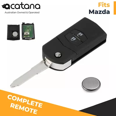 Remote Car Key Flip For Mazda 3 BK 2006 - 2009 Transponder 4D63 433 MHz 2 Button • $30