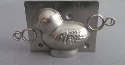 Vintage 2  Chick  Metal Chocolate Mold Used 2 Clips Unmarked • $45