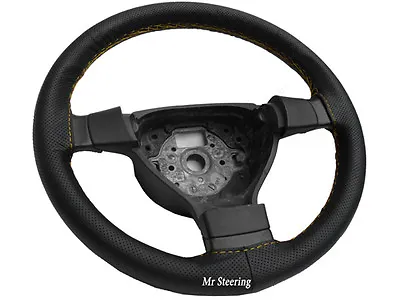 For Bmw E36 1990-2000 Real Perforated Leather Steering Wheel Cover Yellow Stitch • $59.36