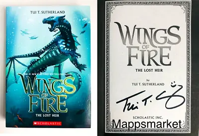 SIGNED The Lost Heir (Wings Of Fire #2) By Tui T. Sutherland (2023 Trade PB) • $95