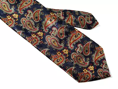 Vintage St. Michael For Mark & Spenser  Tie Red Paisley 56″x3.7″ • $8.72