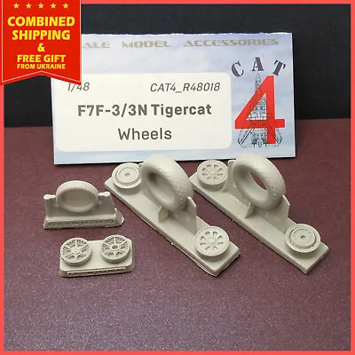 CAT4 R48018 - 1/48 Grumman F7F-3/3N Tigercat Wheels Resin Upgrade Set US Navy • $23.24