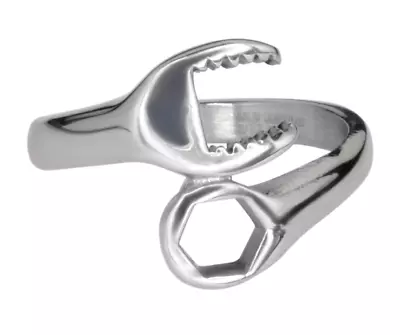 Ladies Stainless Steel Mechanic Wrench Ring 43 • $19.49