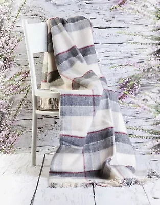 £67.32 • Buy MERINO WOOL Throw DOUBLE BLANKET 100% NATURAL THROW Coperta Couverture Wolldecke
