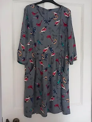 £7.50 • Buy Laura Ashley Bird Print Dress Size 14