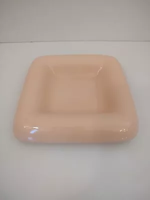 Vintage Pink Haeger Pottery Rolled Edge 7  Square Trinket Dishe/ Ashtray #2176  • $21.99