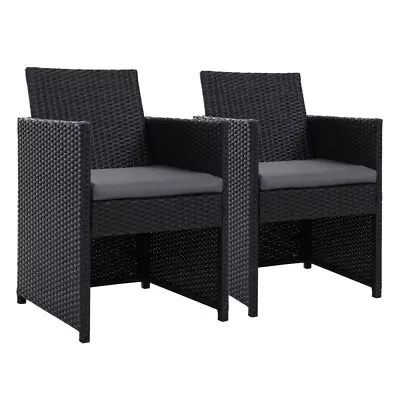 Gardeon Outdoor Chairs Dining Patio Furniture Lounge Setting Wicker Garden • $185.96