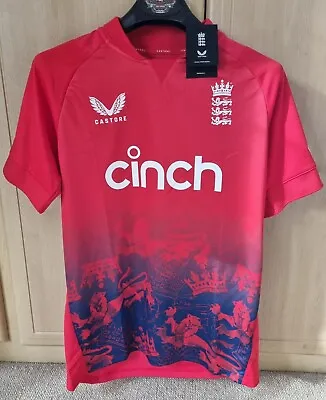 England Men's T20I Castore Replica Cricket Shirt 2023 Small/Medium BNWT  • £19.99