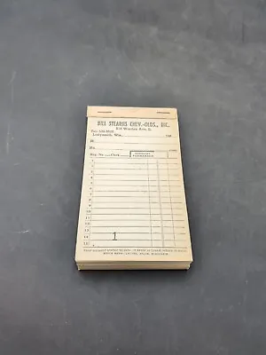 1960s Chevrolet Oldsmobile Dealership Invoice Forms Slips Vintage Booklet  • $34