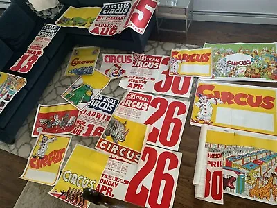 Lot Of 20 Vintage Circus Posters & 25 Tickets Some Are Salesman Samples • $125