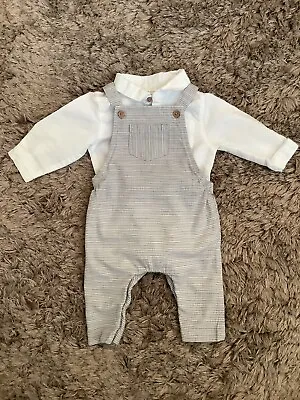 Next Baby Boys 0-3 Months Dungaree Outfit Set Bundle Combine Post • £5.99