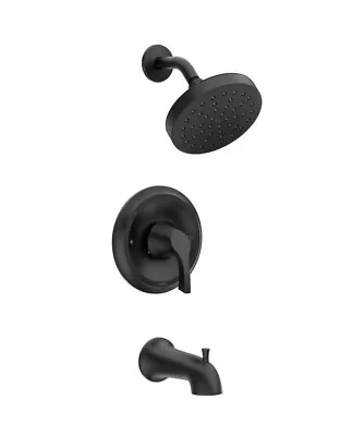 Moen Korek 82466BL Single Handle Tub And Shower Kit Matte Black • $99