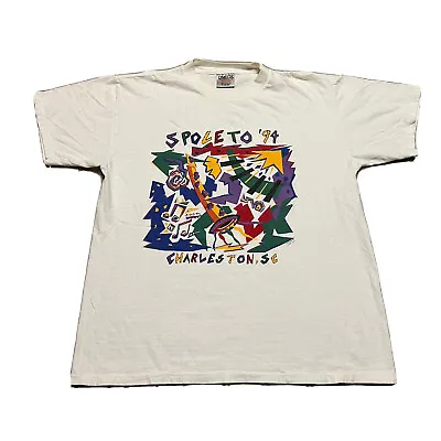 $28 • Buy Vintage 1994 Spoleto T Shirt Mens L Charleston SC
