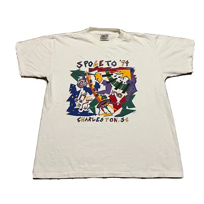$28 • Buy Vintage 1994 Spoleto T Shirt Mens L Charleston SC