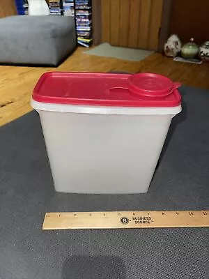 Vintage Tupperware Cereal Saver Classic Shear 459-20 Red Lid 470-19 471-12 • $8