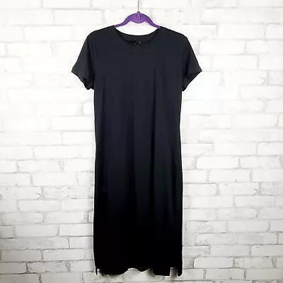 $44.99 • Buy J. Crew Midi T-shirt Dress AP168 Solid Black Casual Work Dressy Pick Size
