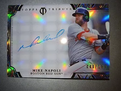 2015 Mike Napoli Autographed Auto Topps Tribute /189 MLB Card • $21