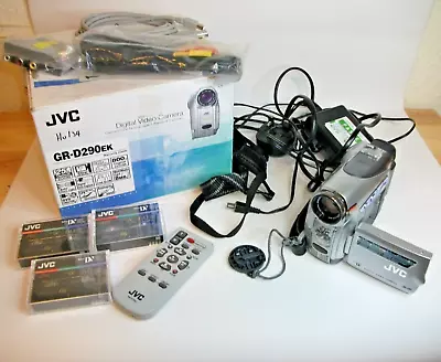 JVC GR-D290EK Digital Video Camera - Battery / Remote / Cables & 3 Mini DV Tapes • £0.99