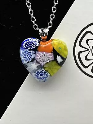 Authentic Murano Glass Millefiori Pendant Necklace - MH - 8 • $24.99