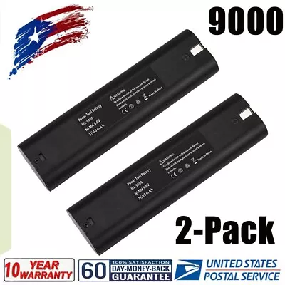 2 Packs For MAKITA 9.6 VOLT 3.6Ah Battery 9000 9001 632007-4 191681-2 9033 9102 • $17