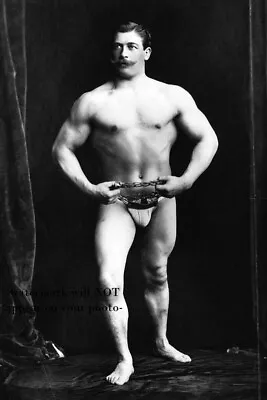 Vintage Strong Man PHOTO Sexy Circus Freak Sideshow Strongman Body Builder • $4.88