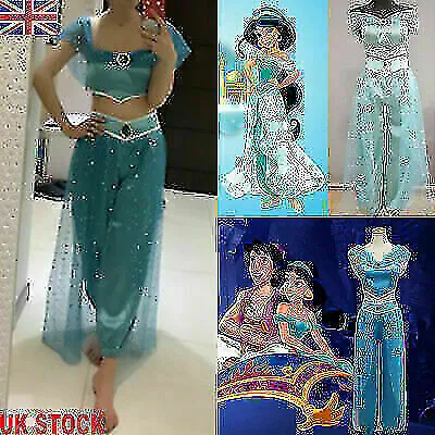 Christmas Aladdin Jasmine Princess Costume Arabian Dress Cosplay Party Womens • £11.62
