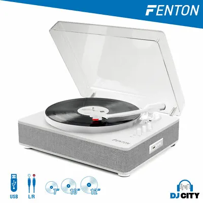 $199 • Buy Fenton RP162W Vinyl Record Player HQ BT - WHITE